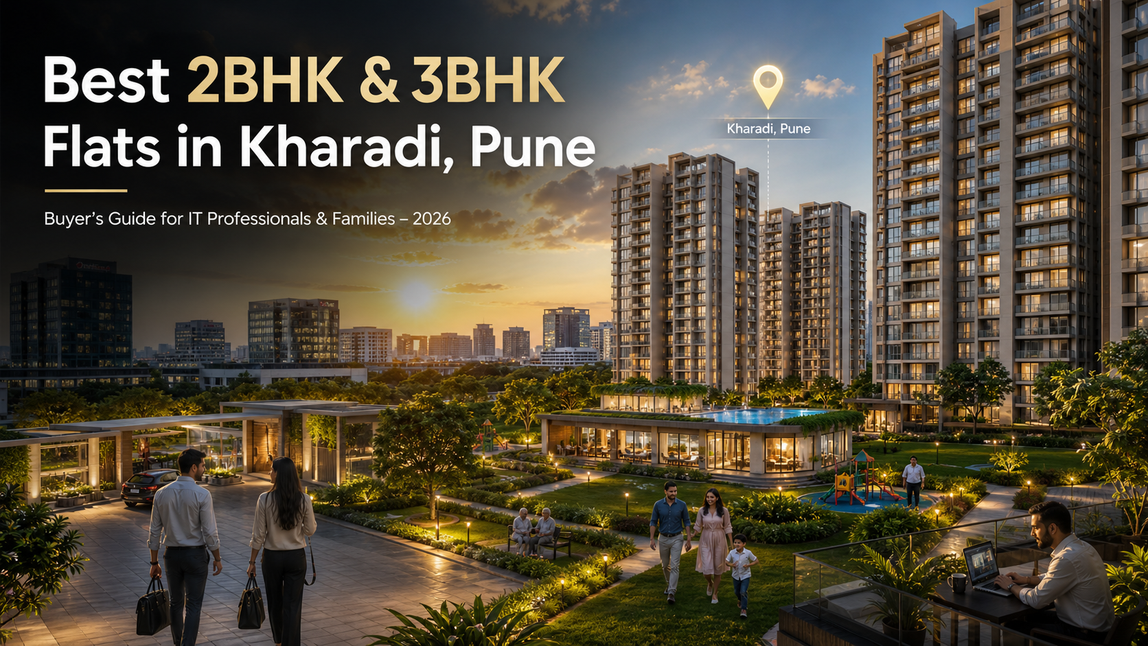 Best 2BHK and 3BHK Flats in Kharadi, Pune: Buyer's Guide for IT Professionals and Families (2026) | Zelo Agent Properties